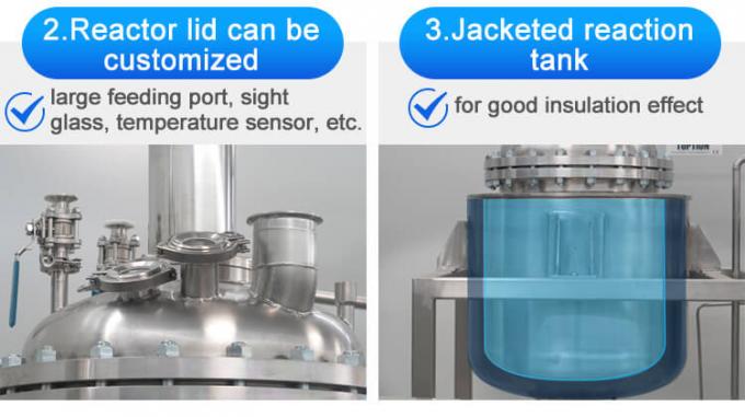 Jacketed Crystallization Reactor Glass & Stainless Steel Reactor PLC Or PID Control 3