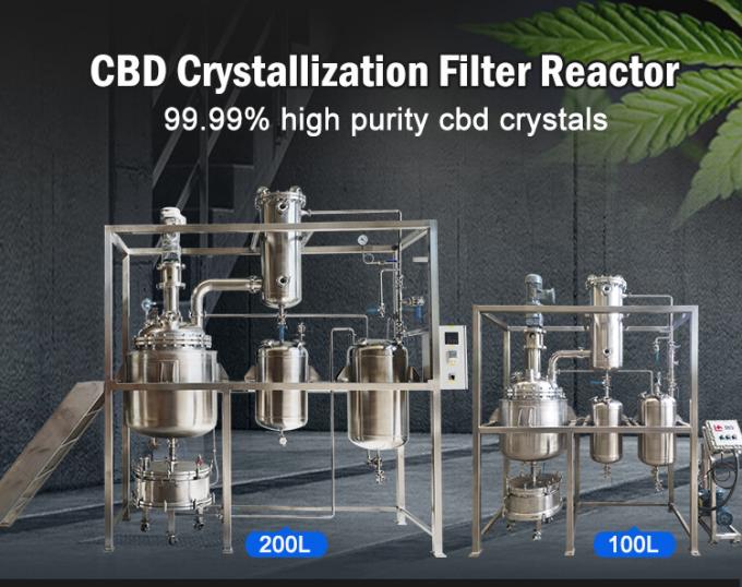 Jacketed Crystallization Reactor Glass & Stainless Steel Reactor PLC Or PID Control 6