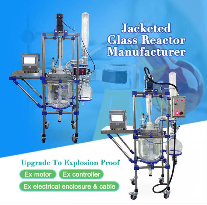 ISO GMP Ultrasonic Reactor Glass & Stainless Steel Reactor Jacketed Or Lined 0