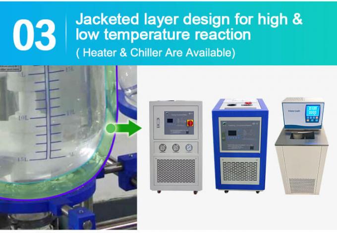 ISO GMP Ultrasonic Reactor Glass & Stainless Steel Reactor Jacketed Or Lined 4