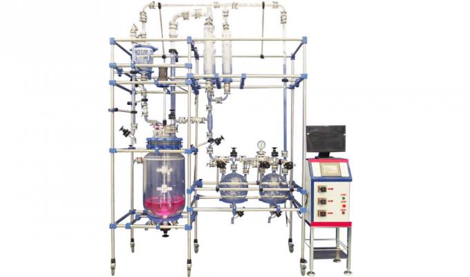 PLC control jacketed glass reactor