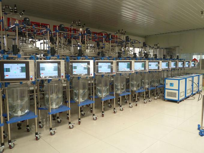 PLC control double layer glass reactor