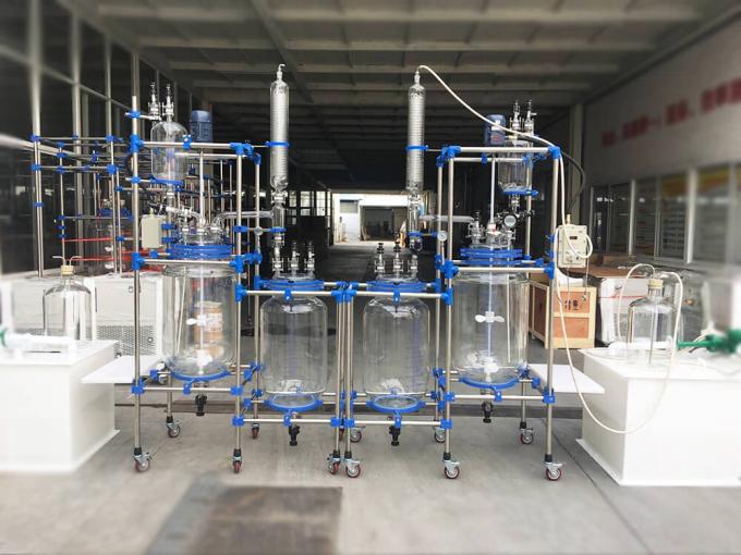 Single Layer Glass Reactor 1L 2L 3L Glass & Stainless Steel Reactor 6