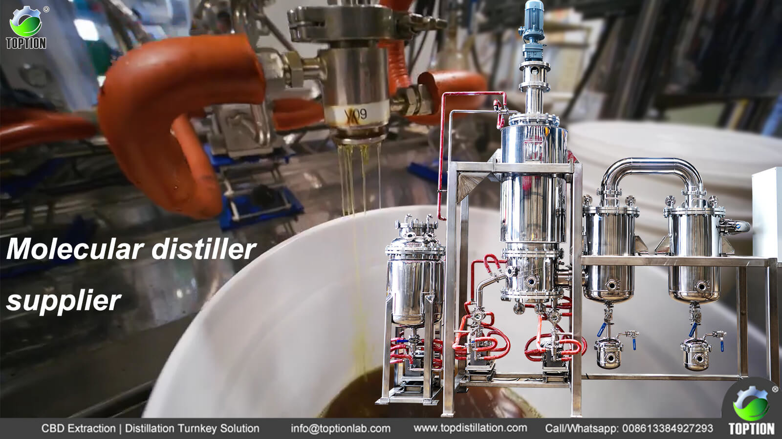 latest company news about Distillation equipment to process your material into pure cbd oil  0
