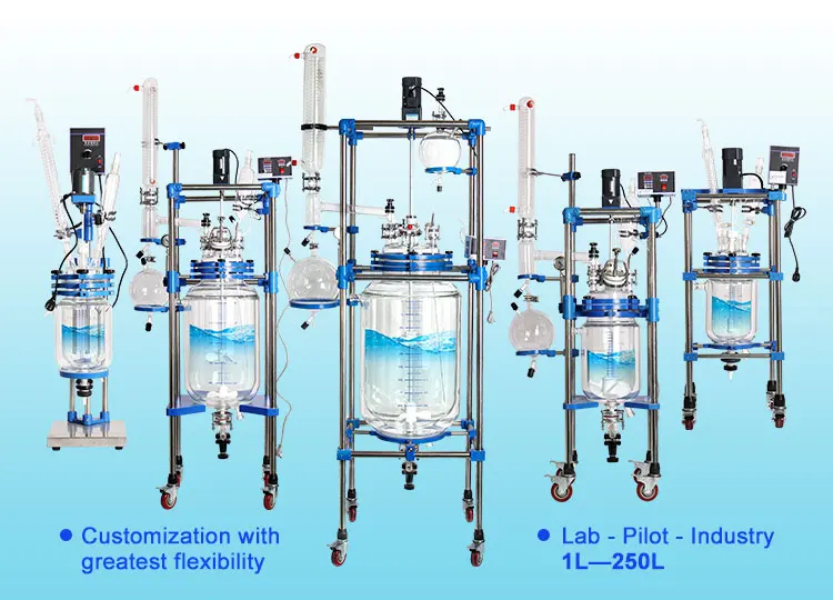 150l Jacketed Filtering Glass Reactor Superior Filtration High Performance