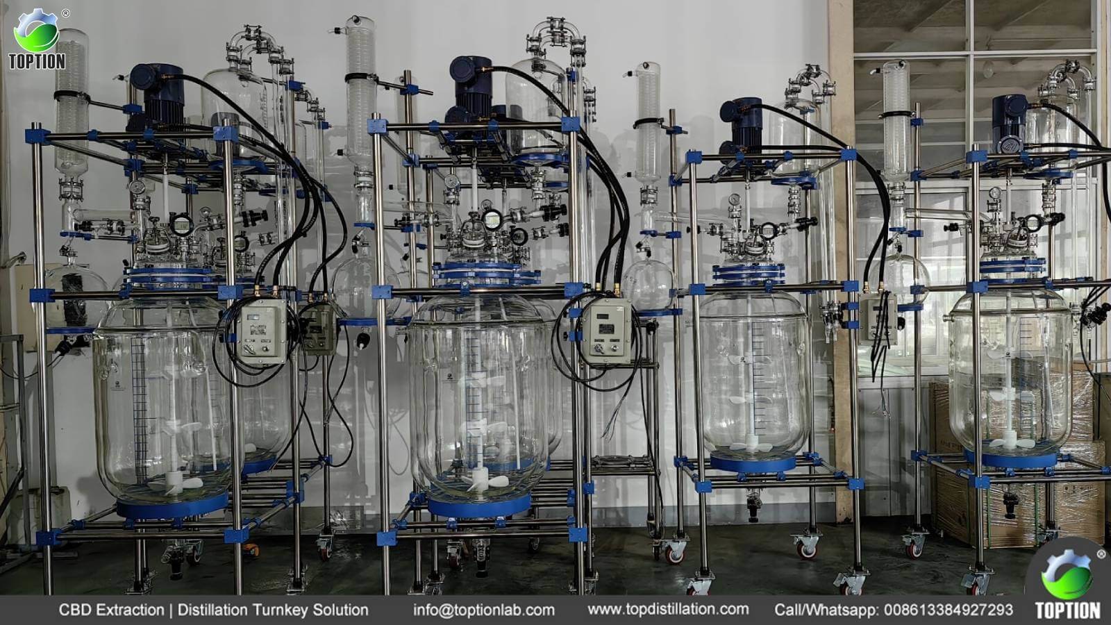 latest company news about 200 L Explosion-proof Double-layer Glass Reactor was Delivered 0