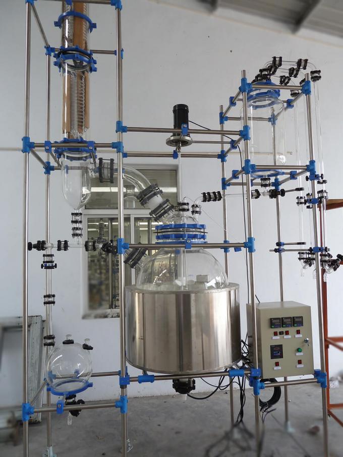 Reactor de vidrio de una sola capa 1L 2L 3L Reactor de vidrio y acero inoxidable