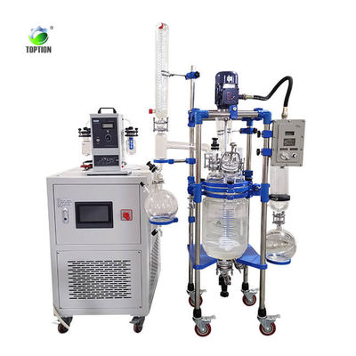 buy Three Layer Glass Reactor 1L-100L Glass & Stainless Steel Reactor online manufacture