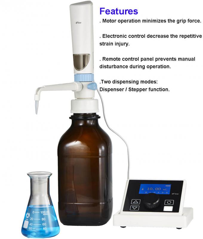 PTFE FEP Dispenser Top Botol Laboratorium 50ml Resistensi Kimia