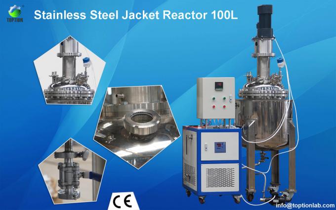 Reactor con chaleco de acero inoxidable de 100 litros para la producción farmacéutica