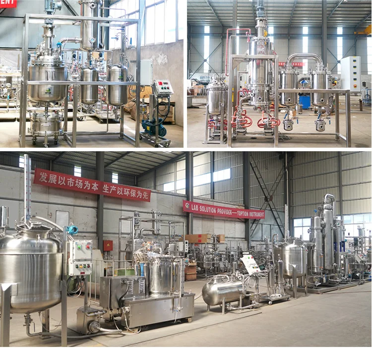 Equipo avanzado de destilación de vía corta para el aceite esencial de rosa con un rango de temperatura de 20 a 200 °C