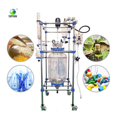 buy 100L 200L 500L Jacketed Glass Reactor Double Layer Customize online manufacture