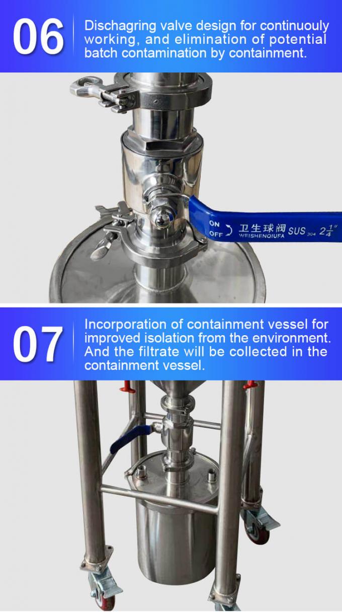 SS304 Dewaxing Filter 50L Vacuum Filtration System High Throughput Wax Removal